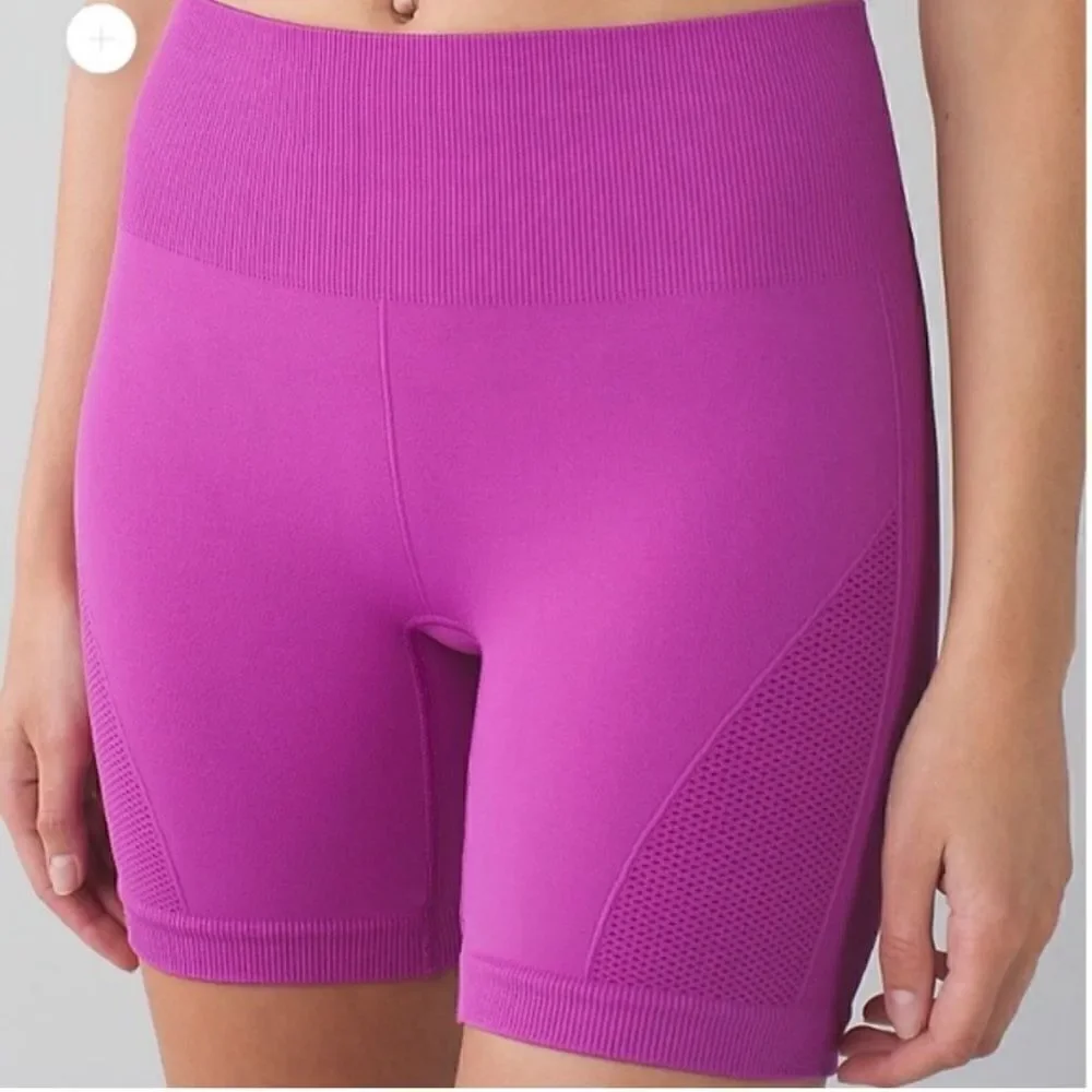 Lululemon sculpt seamless biker shorts magenta pink size 2